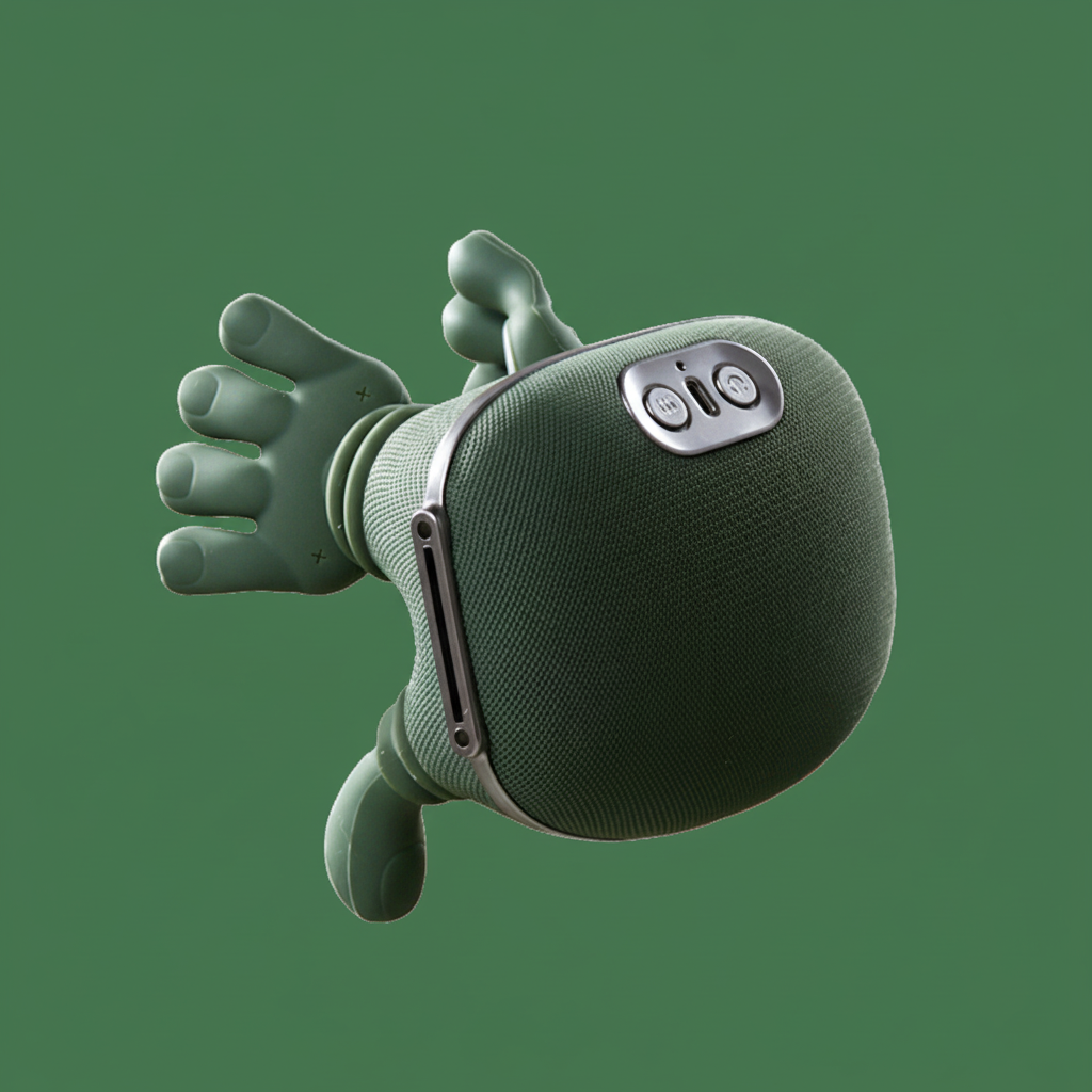 Masajeador ZenPal con fondo verde